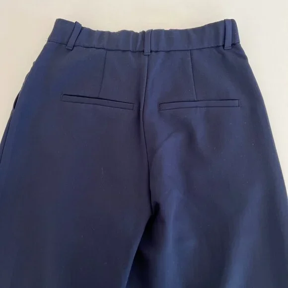 excellent A&F Sloane Tailored Wide Leg Pant / navy / 27 short - Picture 9 of 12